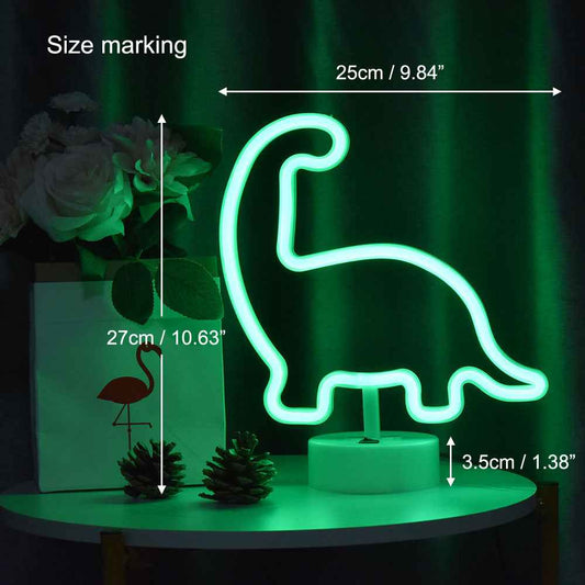 Green Dino Love LED Neon Lamp - Ztylist