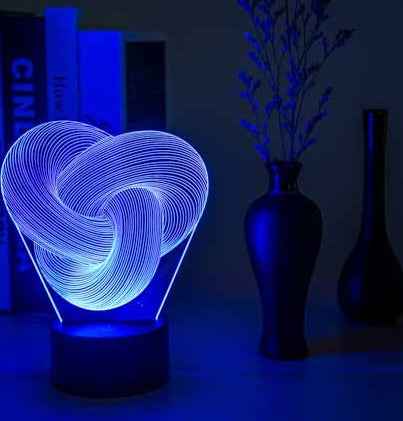 Twist Abstract 3D LED Night Light - Ztylist