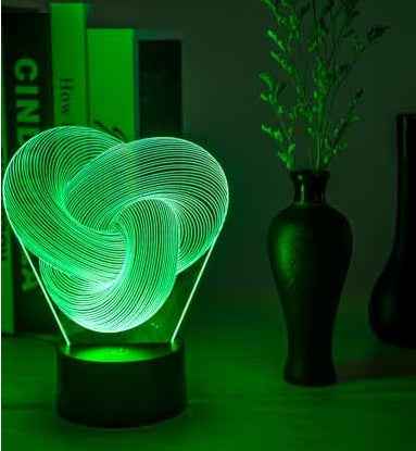 Twist Abstract 3D LED Night Light - Ztylist