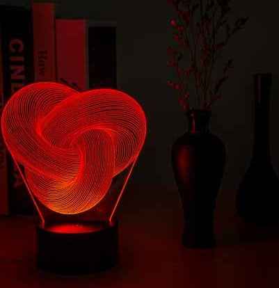Twist Abstract 3D LED Night Light - Ztylist