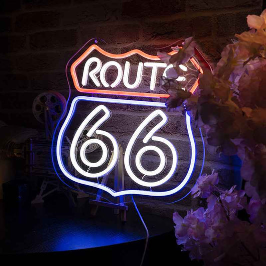Route 66 Highway LED Neon Sign