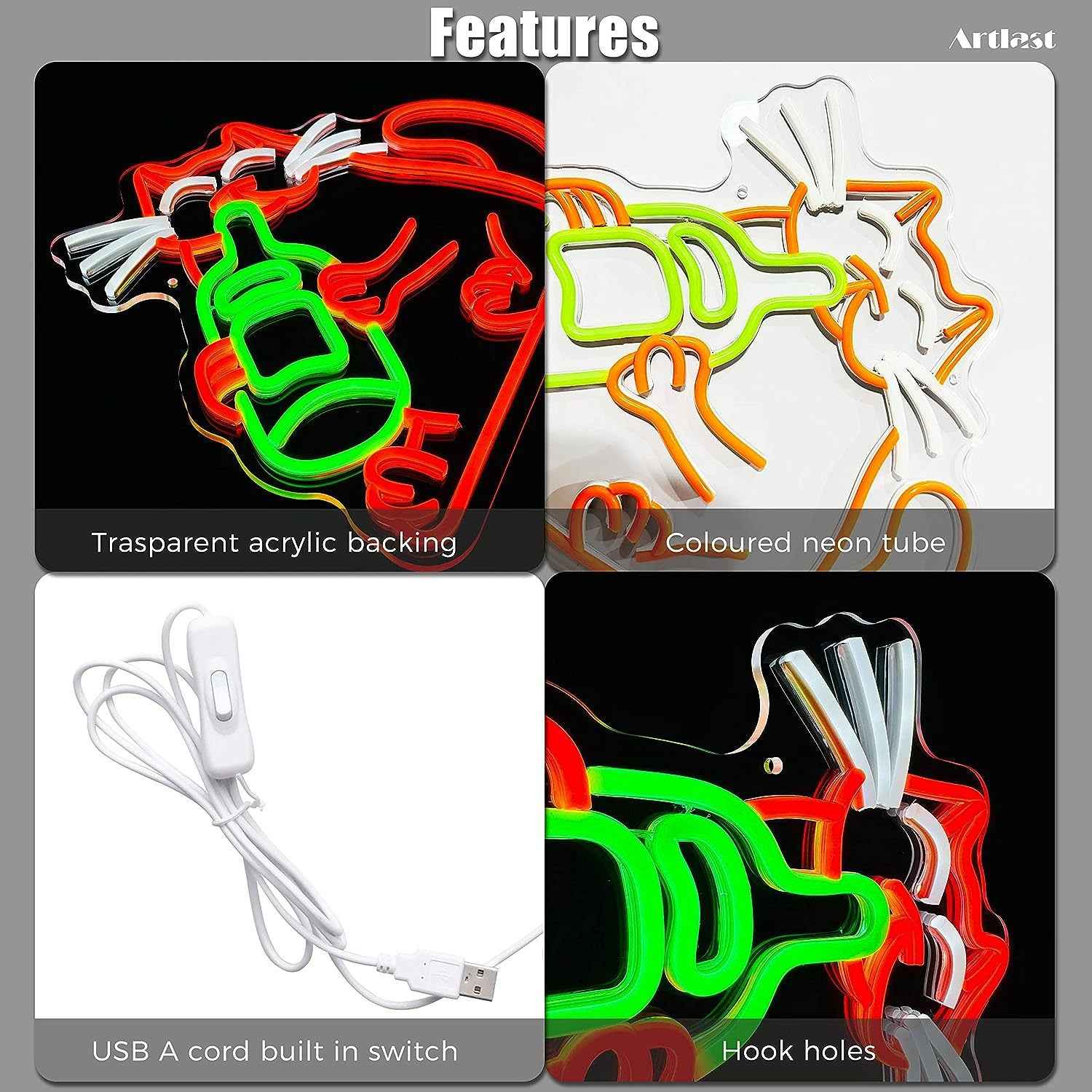 Drunk Cat Neon LED Light