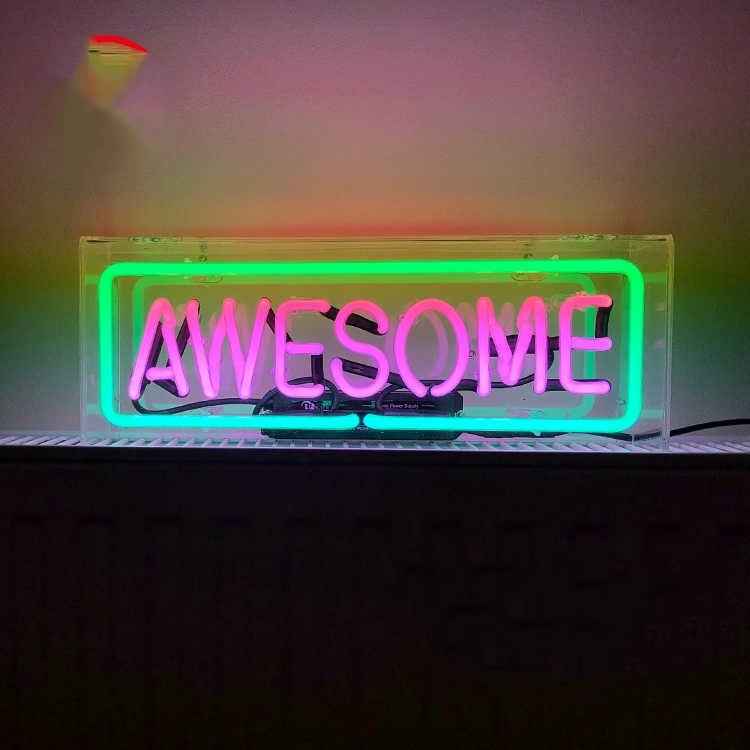 Letter Handmade Glass Tube Neon Box Gift