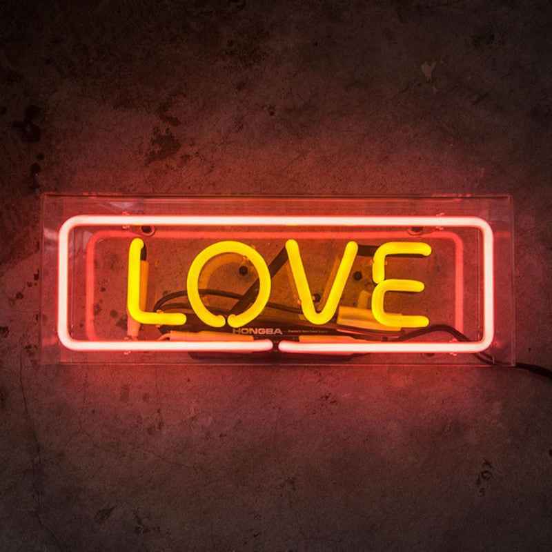 LED-illuminated Lettered Neon Decorative Lamp