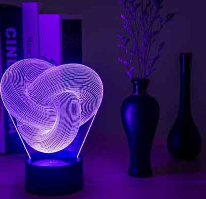 Twist Abstract 3D LED Night Light - Ztylist