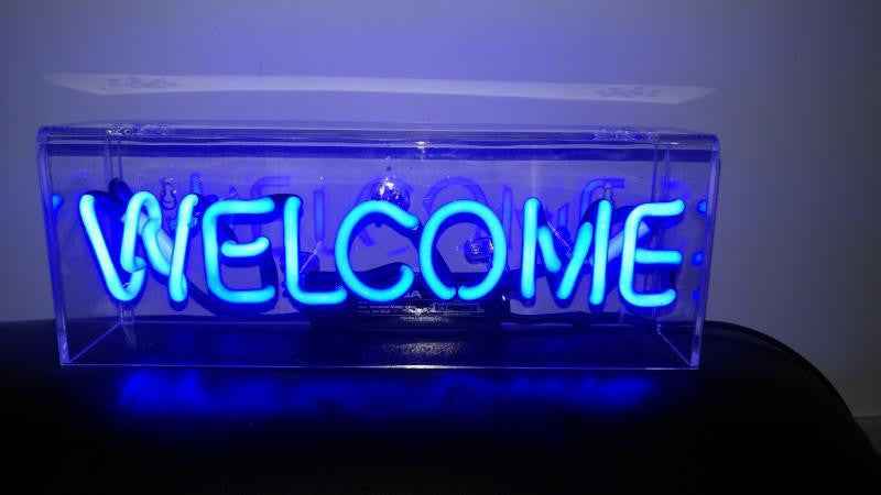 LED-illuminated Lettered Neon Decorative Lamp