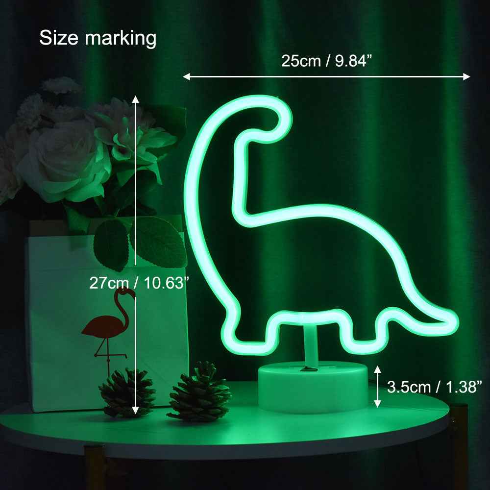Green Dino Love LED Neon Lamp - Ztylist