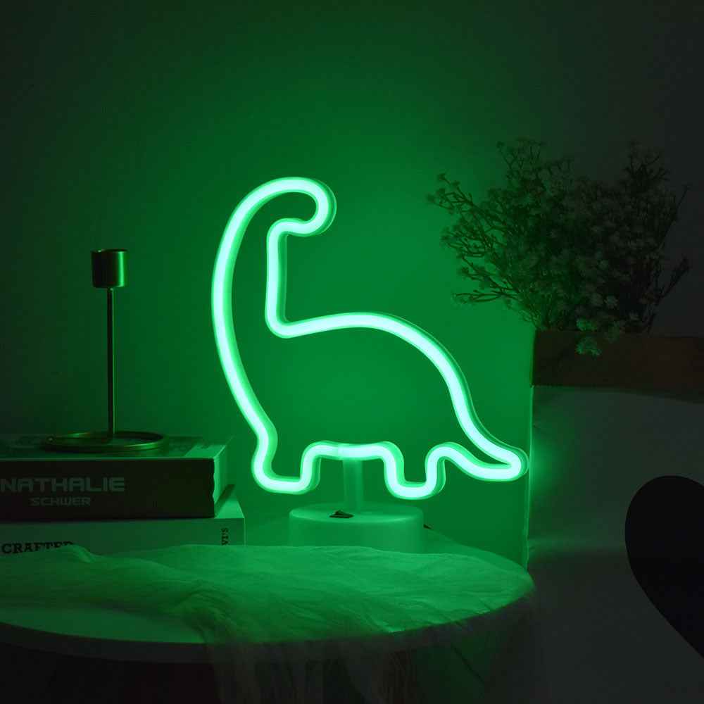 Green Dino Love LED Neon Lamp - Ztylist