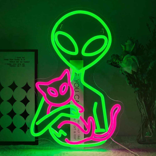 Alien Neon Invasion LED Sign Collection