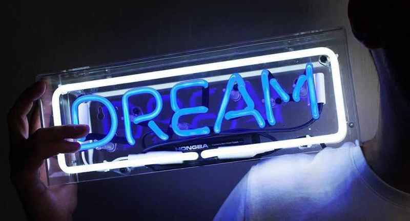 LED-illuminated Lettered Neon Decorative Lamp