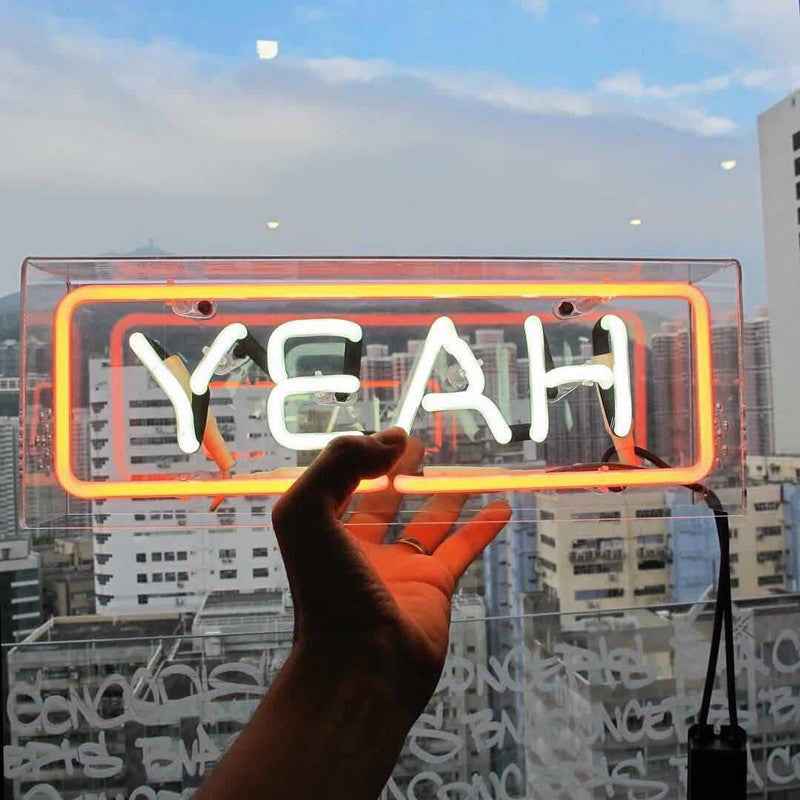 LED-illuminated Lettered Neon Decorative Lamp