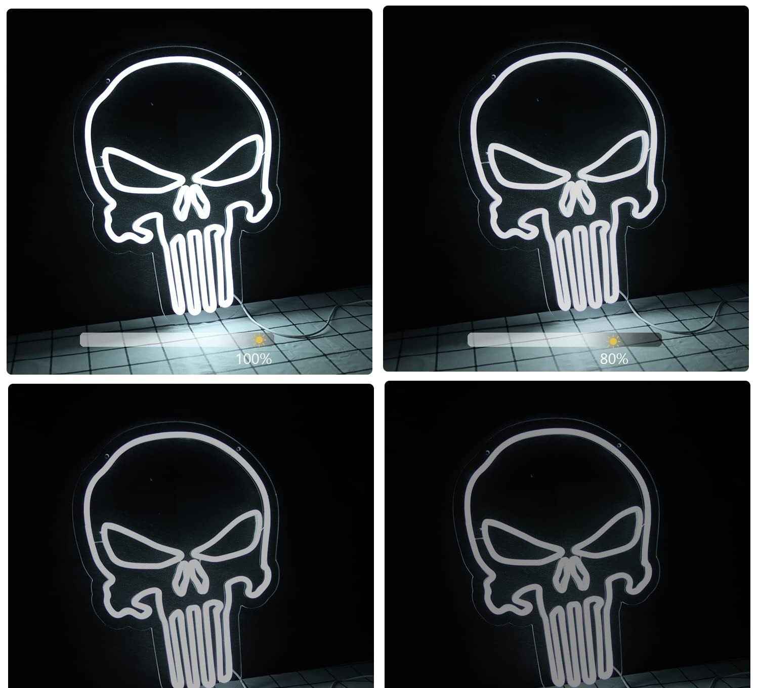 💀 Flaming Skull LED Neon Sign - Ztylist