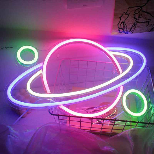 Saturn Planet LED Neon Sign