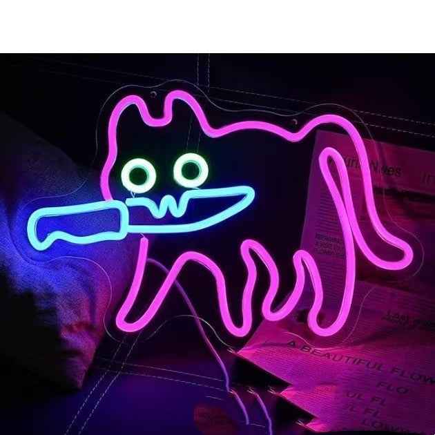 Neon Cat Pet Shop Luminous Signs