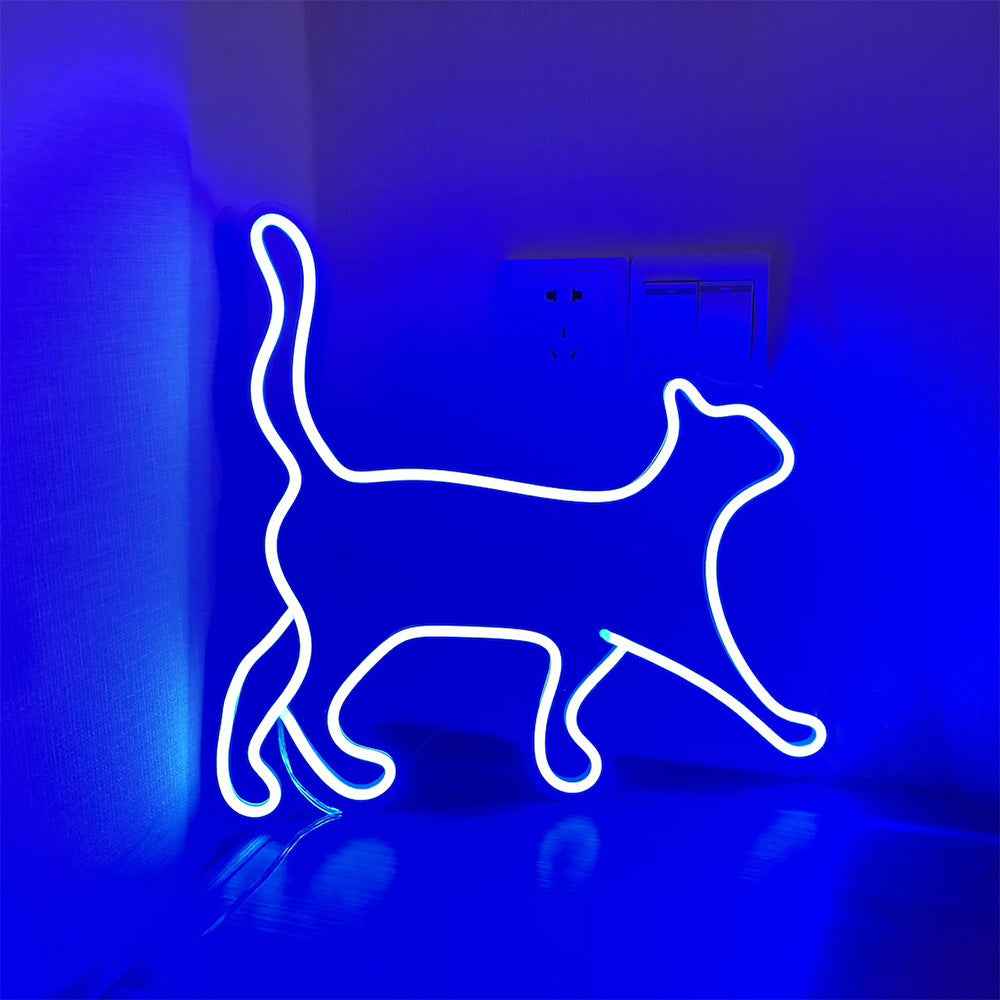 Split Type Neon Decorative Cat Modeling Lamp