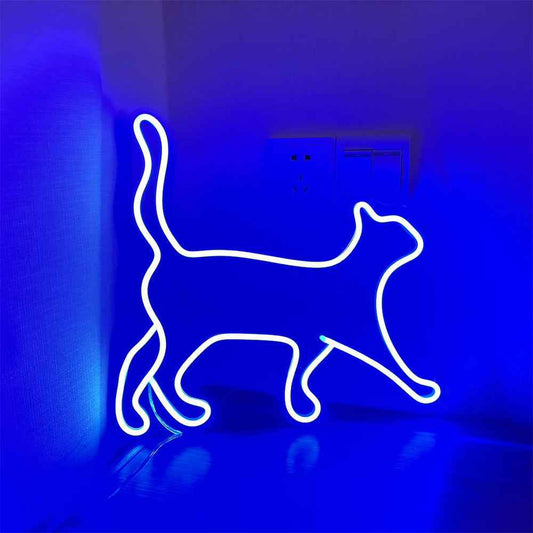 Split Type Neon Decorative Cat Modeling Lamp