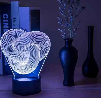Twist Abstract 3D LED Night Light - Ztylist