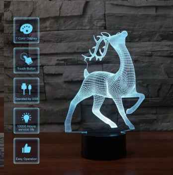 Deer LED Night Illusion Light . - Ztylist