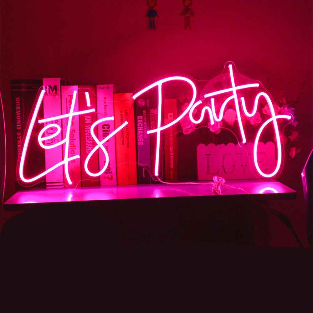 “Let’s Party” LED Neon Sign