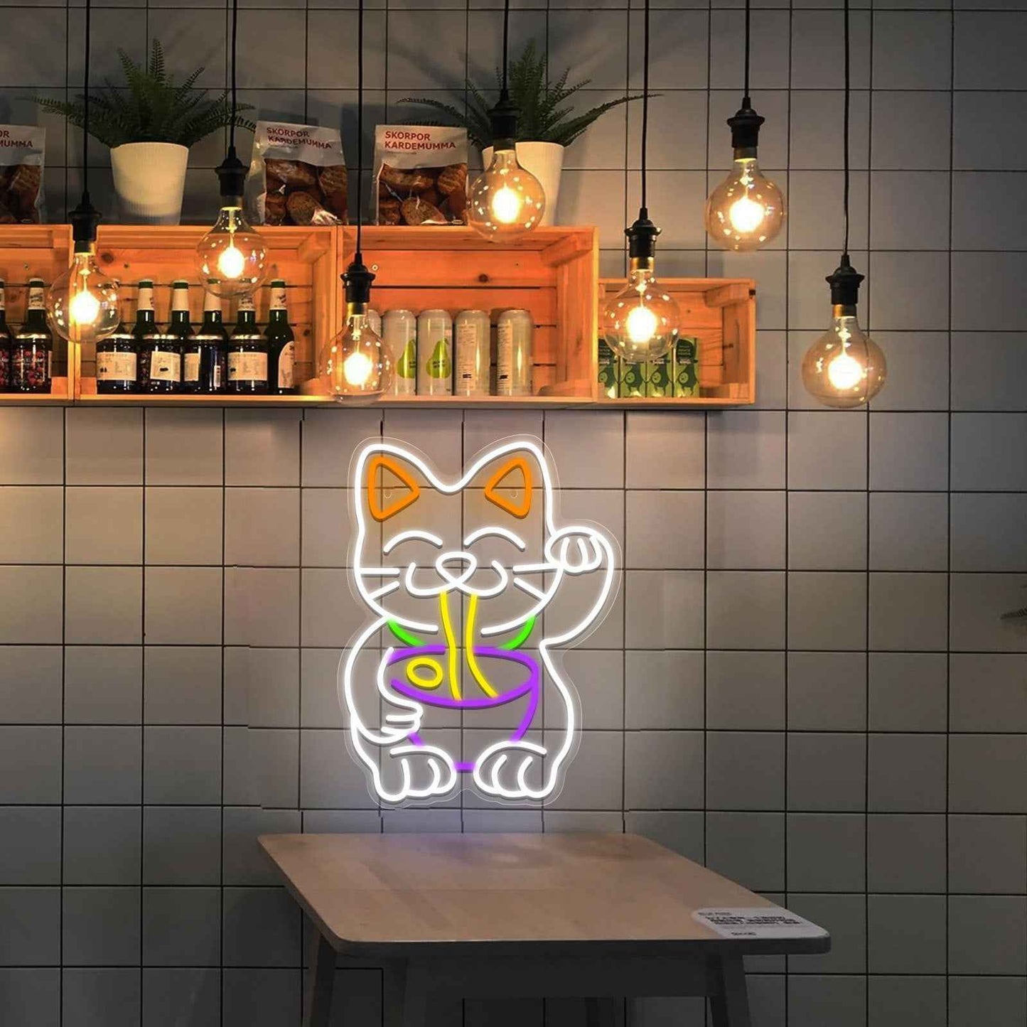Lucky Cat LED Neon Sign