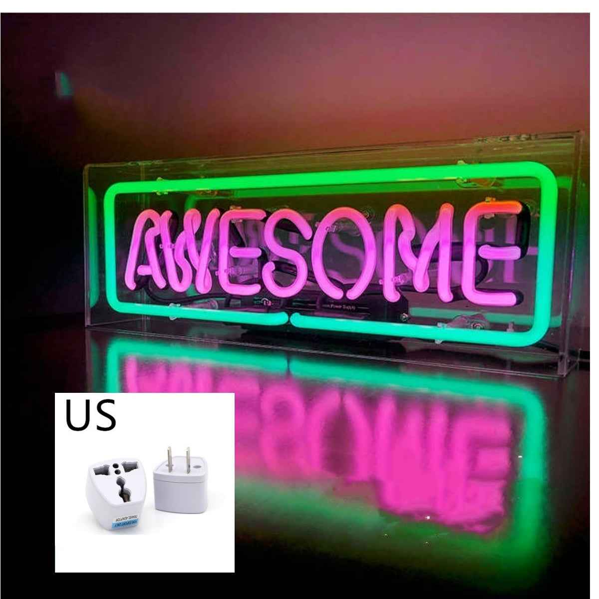 Letter Handmade Glass Tube Neon Box Gift
