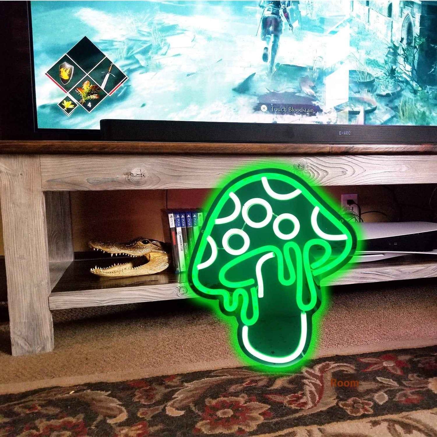 Green Mushroom LED Neon Sign