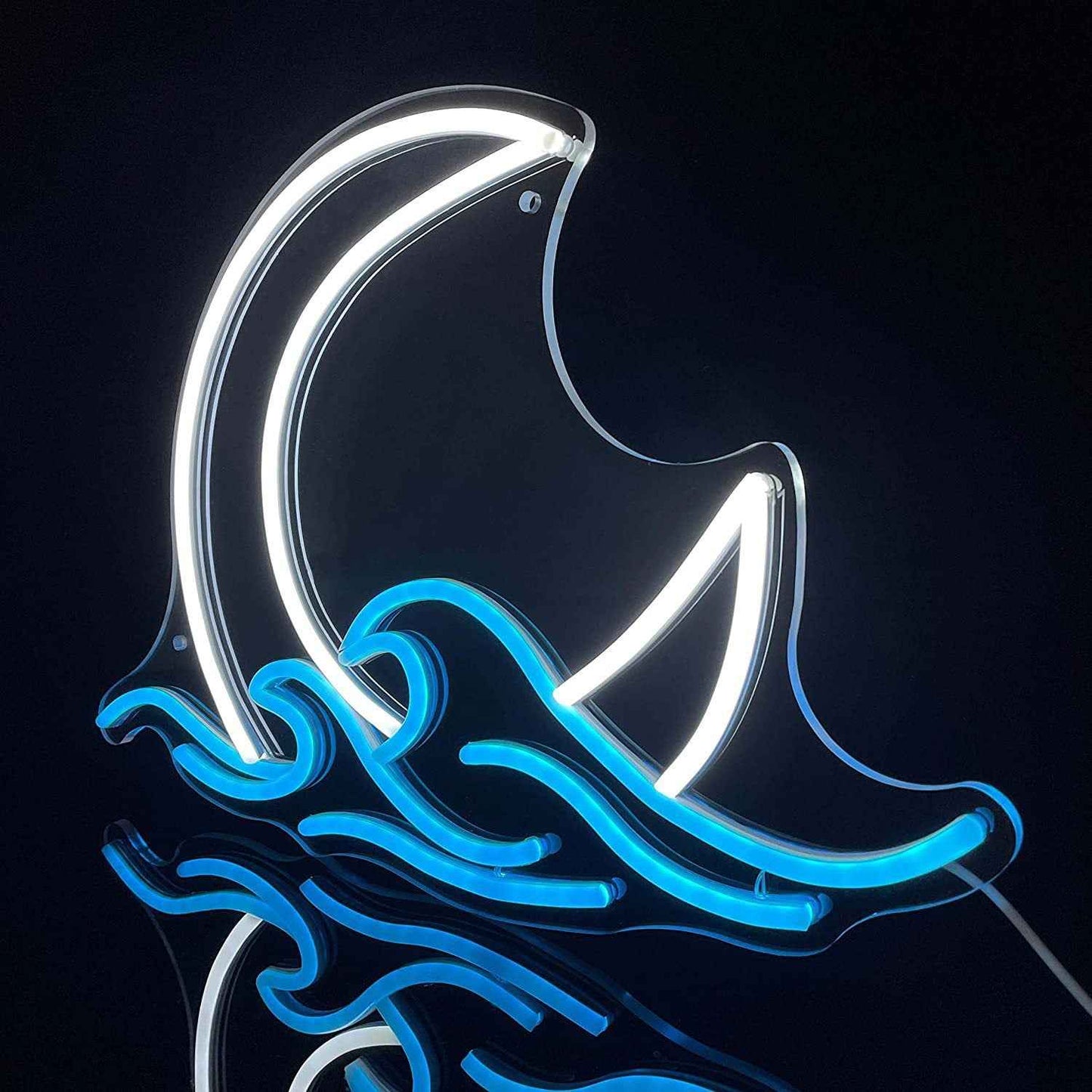 Moon & Waves LED Neon Sign
