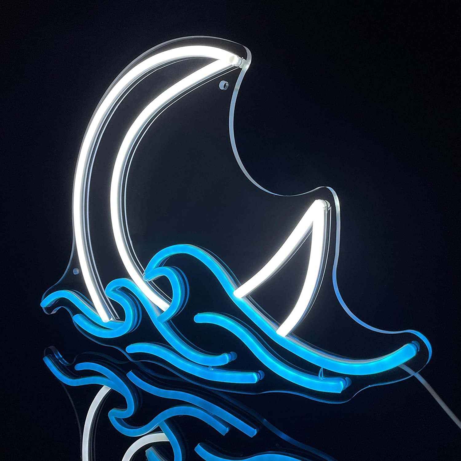 Moon & Waves LED Neon Sign