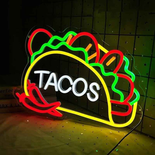 Spicy Tacos LED Neon Sign