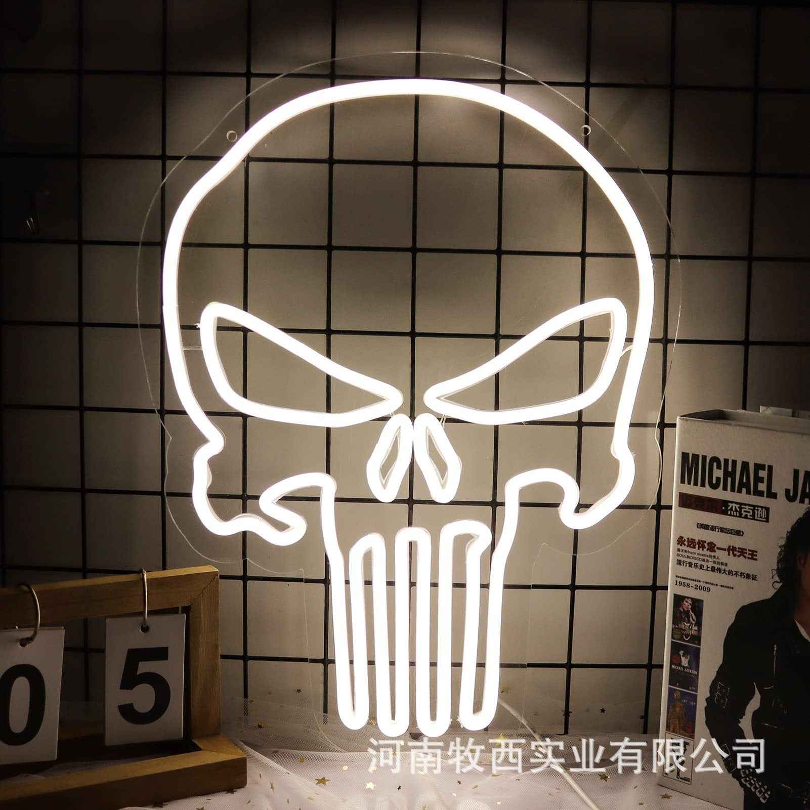 💀 Flaming Skull LED Neon Sign - Ztylist