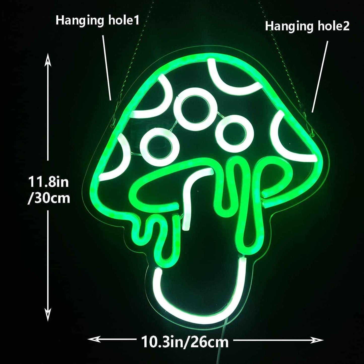 Green Mushroom LED Neon Sign