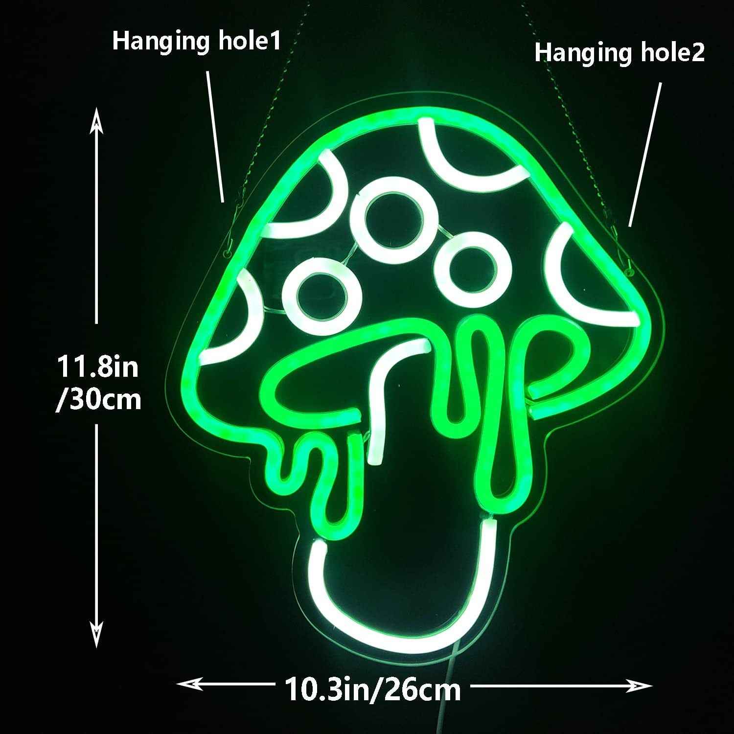 Green Mushroom LED Neon Sign