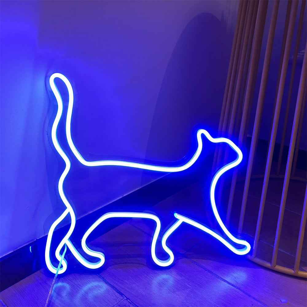 Split Type Neon Decorative Cat Modeling Lamp