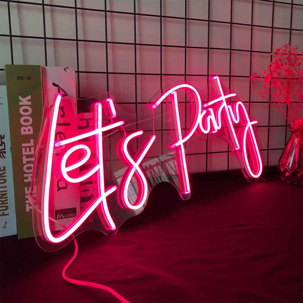 “Let’s Party” LED Neon Sign