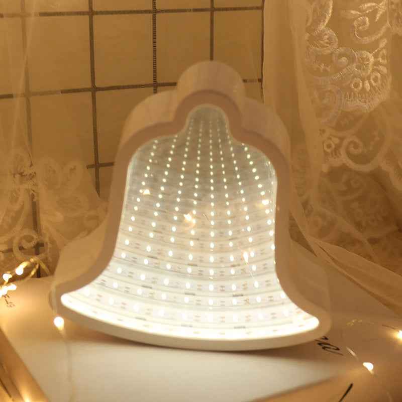 Led Tunnel-shaped Mirror Five-pointed Star Love Decoration Ornaments Night Light