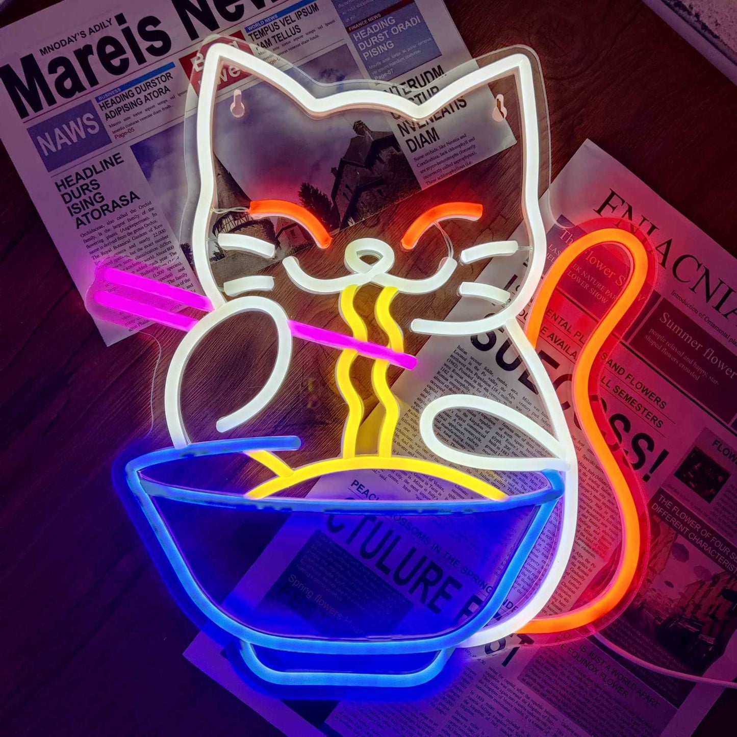 Lucky Cat LED Neon Sign