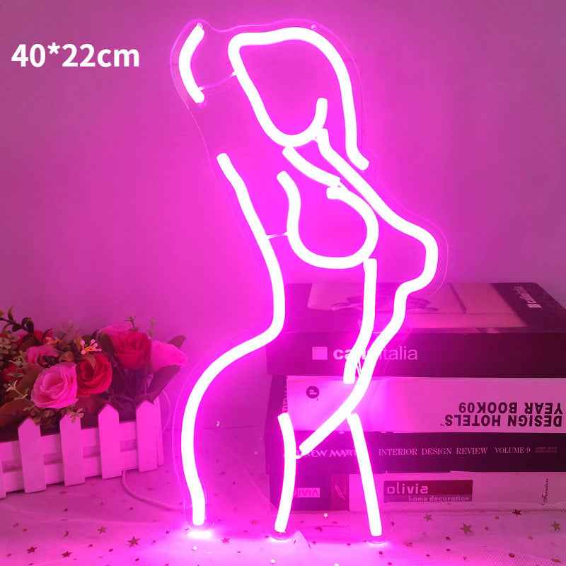 LED Back Neon Light Bar Decoration Background Glowing Acrylic