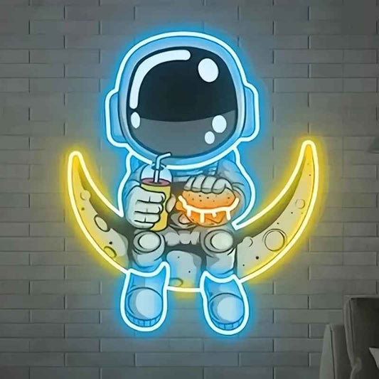 Astronaut Lamp Wall Mounted Ed Neon Light