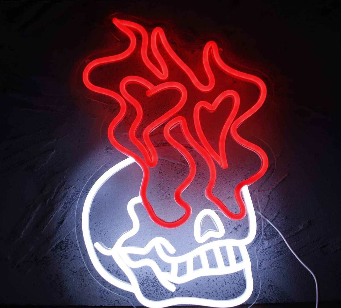 💀 Flaming Skull LED Neon Sign - Ztylist